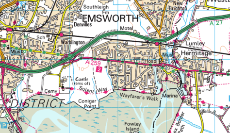 Chichester Harbour map